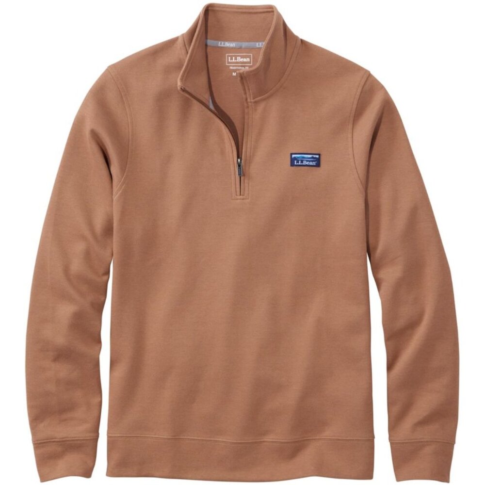 L.L. Bean Men's Comfort Stretch Performance® Piqué, Quarter-Zip Pullover, Medium